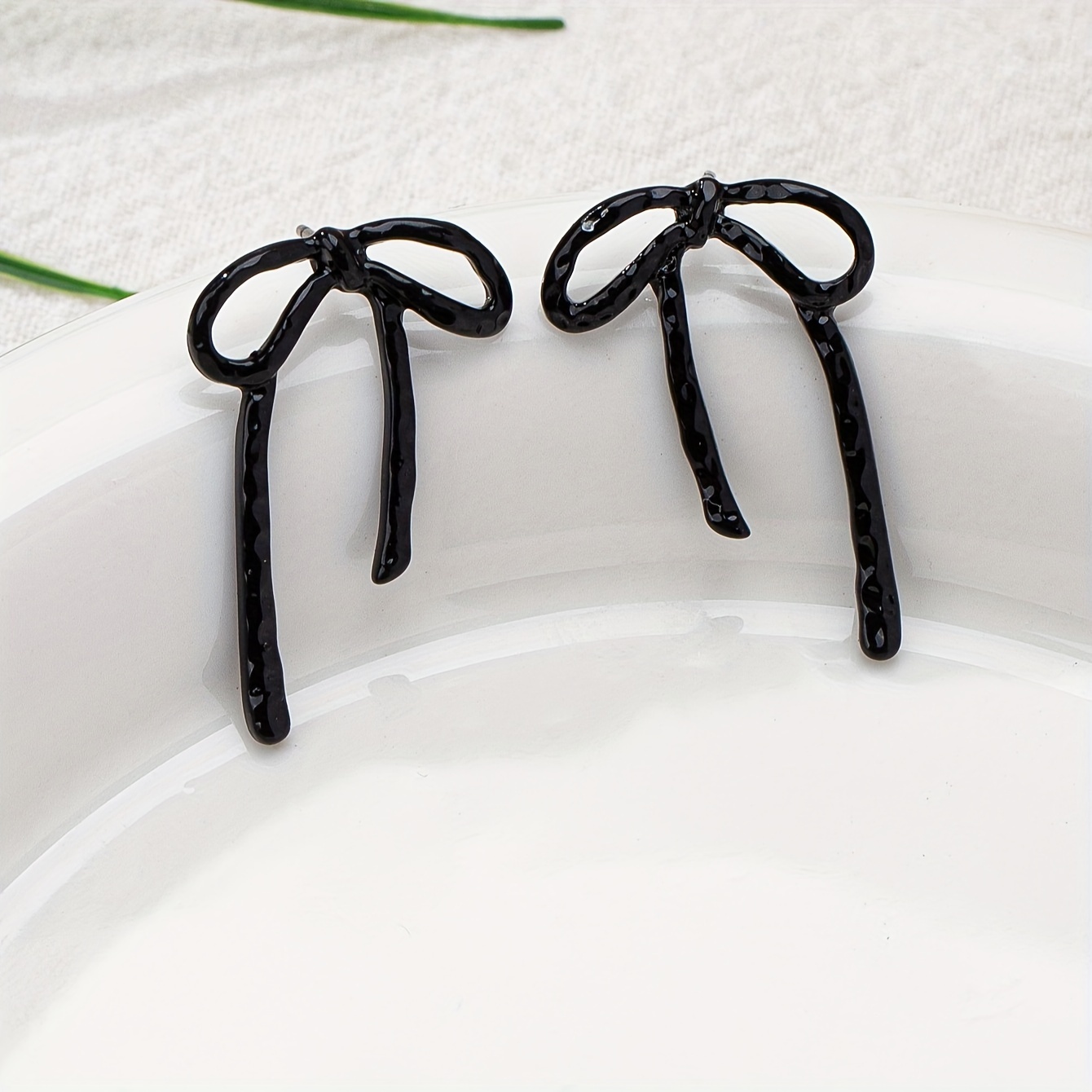 Hollow-Out Large Bow Stud Earrings
